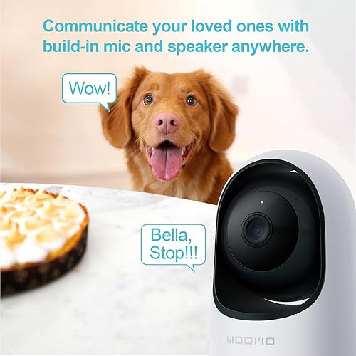 Miniatura 4 de woomo Cámara de seguridad para interiores, monitor de bebé WI-FI de 2.4 G  cámara para mascotas con aplicación de teléfono, reconocimiento de IA,