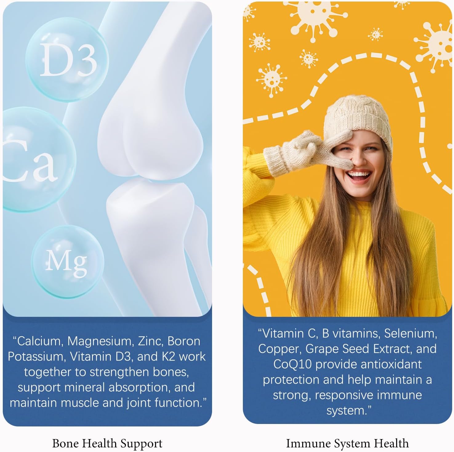 Calcium 1200 mg with Vitamin D3 Gummies, Calcium Citrate Supplements for Women & Men with Magnesium, Zinc, Vitamin D3 & K2, Potassium, Chews for Bone Strength & Muscle Support, Sugar Free, Vegan - Image 7