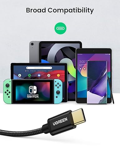 Miniatura 5 de UGREEN Paquete de 2 cables USB C de 3A de carga rápida, USB A a tipo C, cable trenzado USB C compatible con iPhone 16/16 Plus/16 Pro/15, Samsung