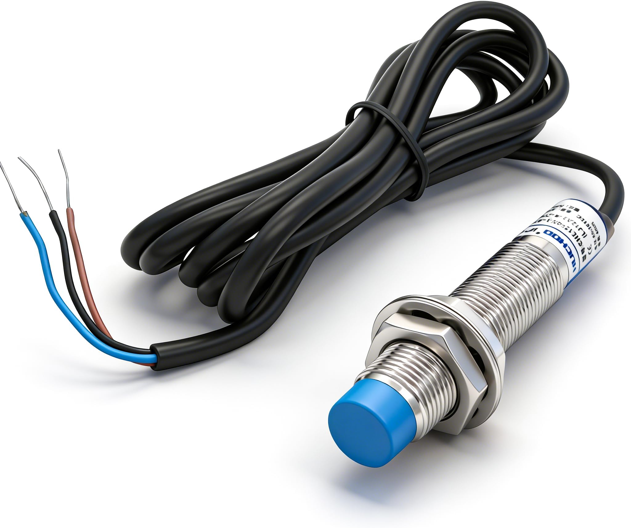 Twidec/M12 Approach Sensor Inductive Proximity Switch PNP NC DC 6-36V, 4mm Detecting Distance LJ12A3-4-Z/AY