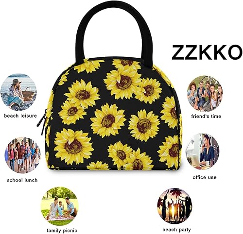 Miniatura 3 de ZZKKO Lonchera para perros y cachorros, organizador de almuerzo, contenedor aislado con cremallera, para preparación de comidas, bolso para mujeres,