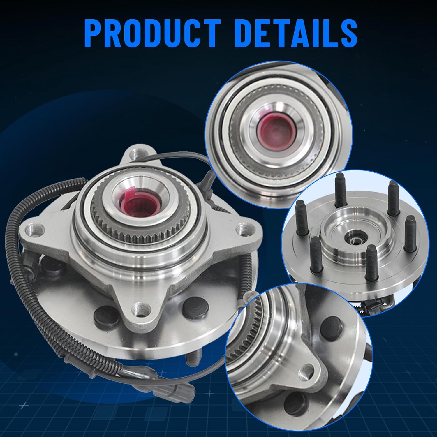 512519 Rear Wheel Bearing and Hub Assembly Fits for 2014-2020 for Mazda 6; 2013-2020 for Mazda CX-5 (FWD), Rear Left/Right Wheel Hub & Bearing Assembly