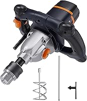 MAXXT 13A Single Paddle Concrete Mortar Mixer with 5/8" Keyed Chuck, Soft Start & 100mm Spiral Paddle
