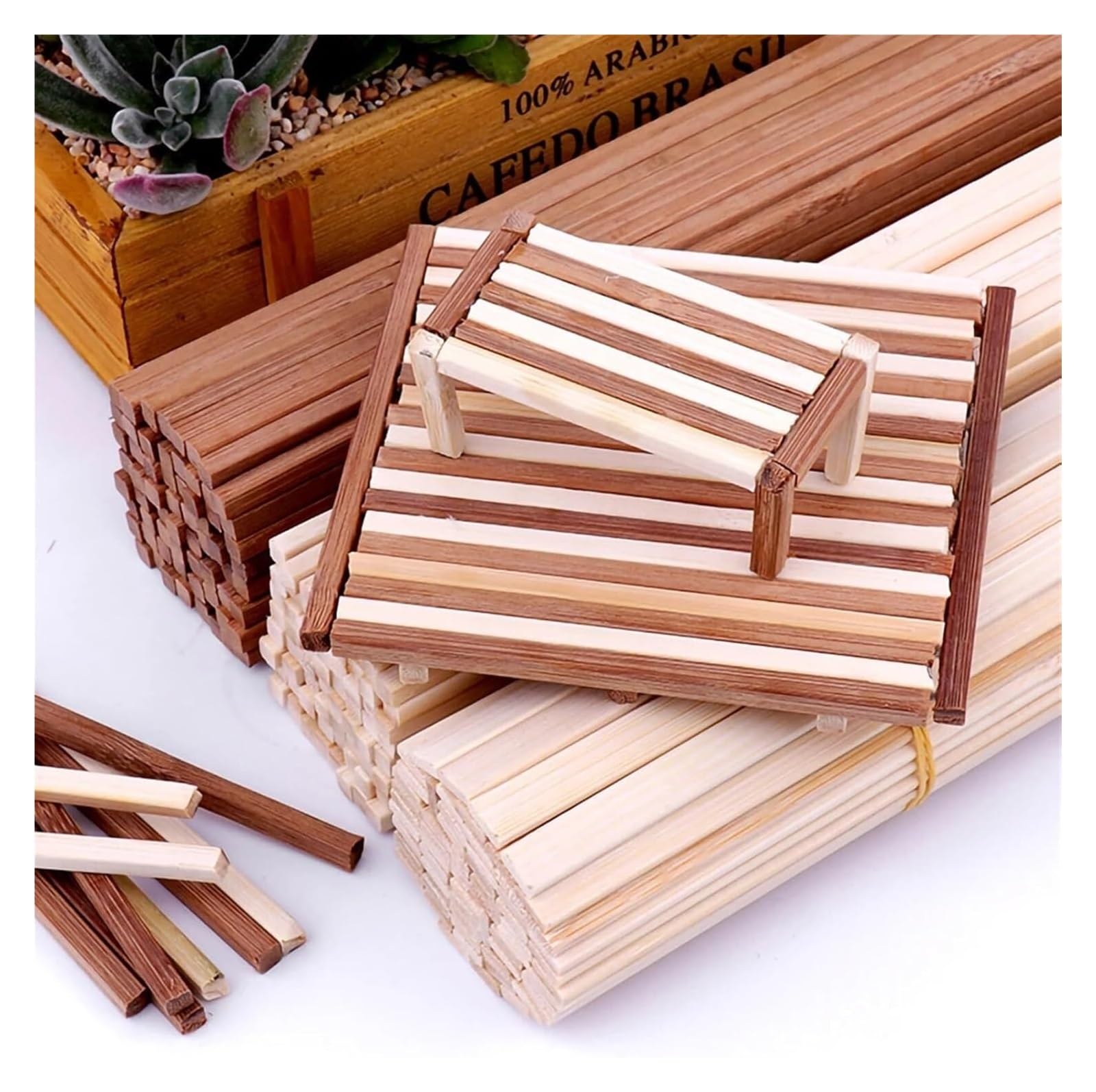 Tasselli In Legno 5x5x300mm Confezione Da 50(Circular A)