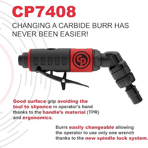 Miniatura 2 de Chicago Pneumatic CP7408 - Herramienta de amoladora de troqueles de aire, soldador, carpintería, detalles de automóviles automotrices, pulidora de