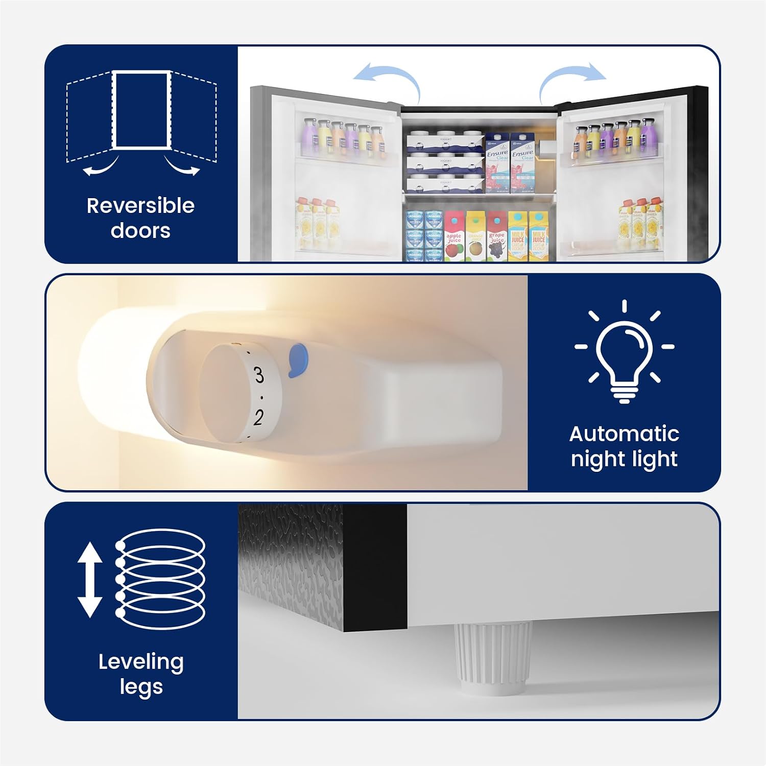 Apartment 7.1 Cu.Ft Refrigerator with Bottom Freezer Silver | Office Fridge with Bottom Freezer, Large Capacity, Energy Saving, Adjustable Thermostat, Low Noise thumbnail