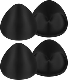 2 Pairs Bra Pads Iserts Push up Removable Breast Enhancers Inserts Breathable Push Up Bra Pads Sew in Bras Ultra Cups for Swimsuit Strapless Dresses