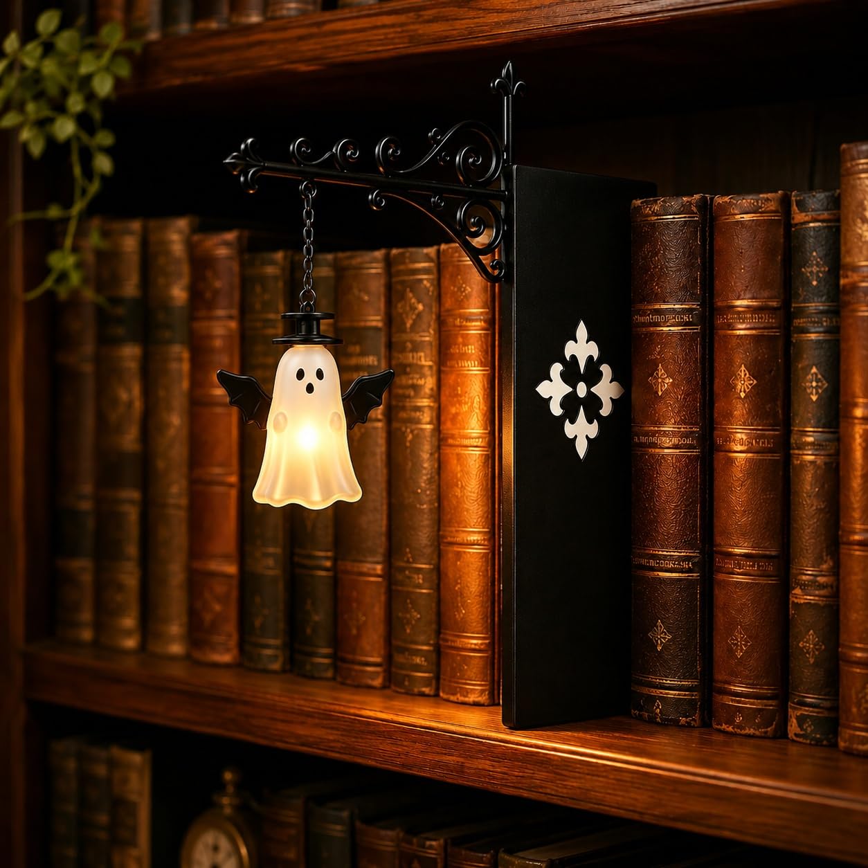 Bookshelf Lantern,Book Nook Lights,Library Lantern-Decorative Bookshelf Lighting,Vintage LED Reading Lamp for Desk & Shelf,Warm Glow Mini Bookcase Light,Home Decor Gift for Book Lovers (Style-D)