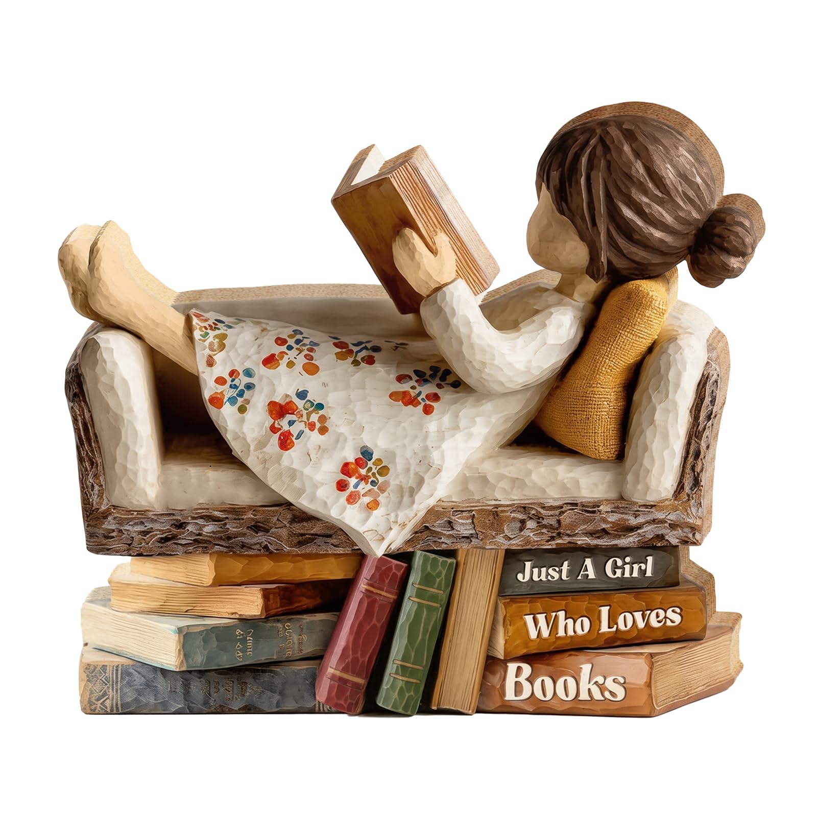 Just A Girl Who Loves Books Ornament, Book Lover Gifts for Women Read