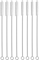 HIWARE 8-Piece Straw Cleaner Brush Set - 7.8" Long Nylon Brushes for Tumblers, Water Bottles, Straws, Pipes & Hummingbird Feeders
