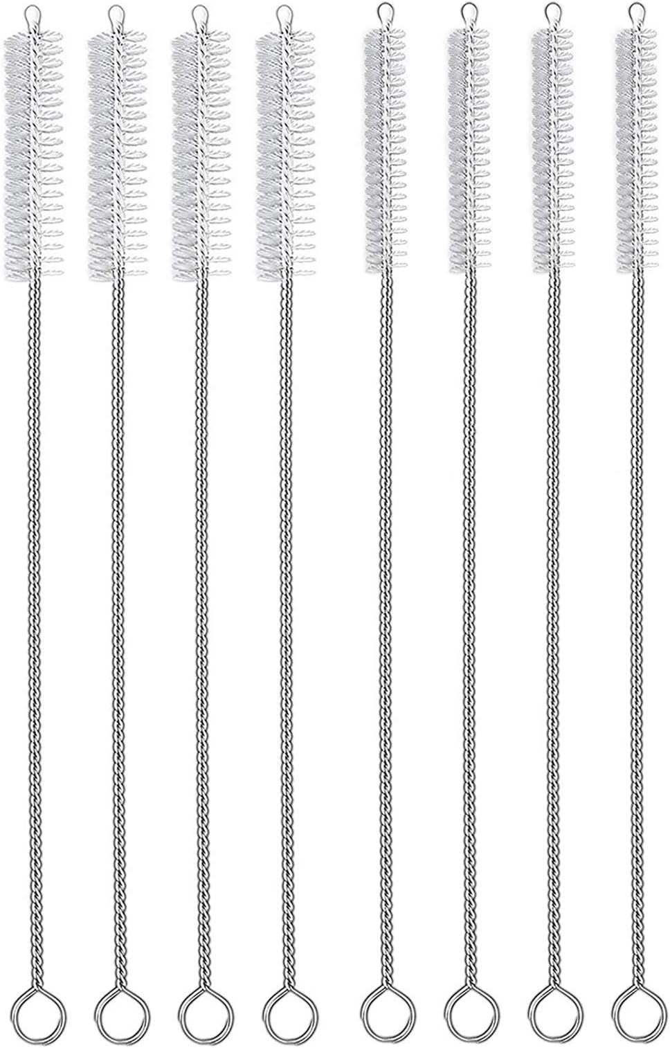 Hiware Straw Cleaner Brush Set, 8-Piece Long Cleaning Brush for Straws on Tumbler, Water Bottle, Sippy Cup, and Pipes, Tubes or Hummingbird Feeders