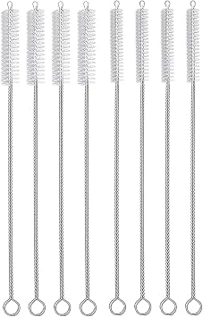 Hiware Straw Cleaner Brush Set, 8-Piece Long Cleaning Brush for Straws on Tumbler, Water Bottle, Sippy Cup, and Pipes, Tubes or Hummingbird Feeders