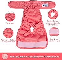 Vista 76 de Pet Soft Washable Female Diapers (3 Pack) Female Dog Diapers, Comfort Reusable Doggy Diaper for Girl Dog in Period Heat (Sprightly, XS)