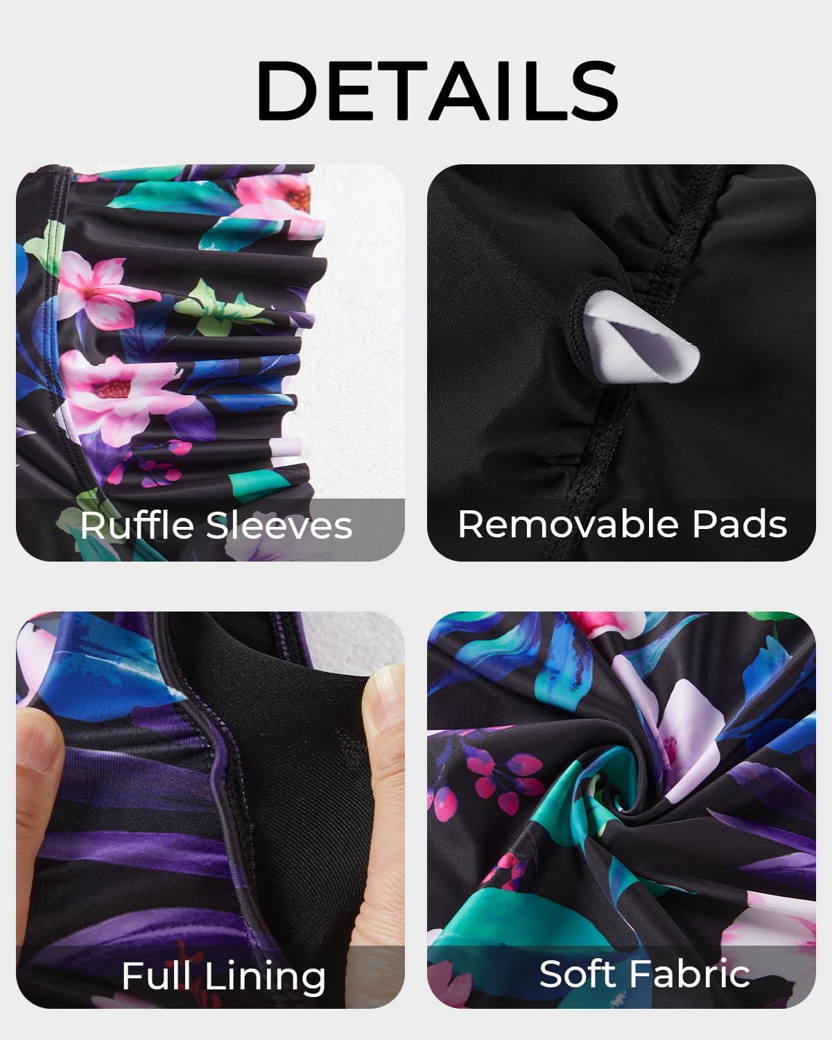 Plus Size Tankini Set Swimsuit - Women Two Piece Bathing Suit with Shorts Ruffle Sleeve Swimwear 2025 - Image 4