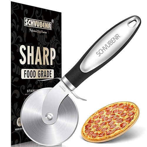 SCHVUBENR Premium Pizza Cutter Wheel - Ultra Sharp Stainless Steel