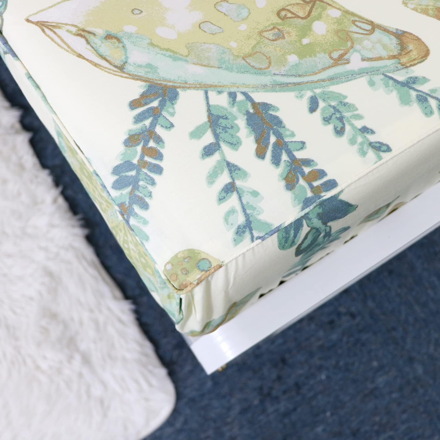 FADFAY Sheet Set Twin XL Beach Themed Bedding Sets 100% Cotton Super Soft Hypoallergenic Coastal Bedding White Teal Nautical Bedding with Deep Pocket Fitted Sheet 4-Pieces Twin Extra Long Size