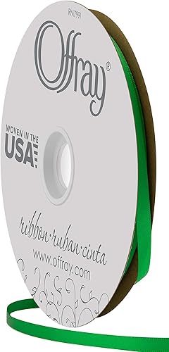 Miniatura 8 de Offray Cinta doble faz de satén, carrete de 78 pulgadas de ancho x 20 yardas, color blanco envejecido