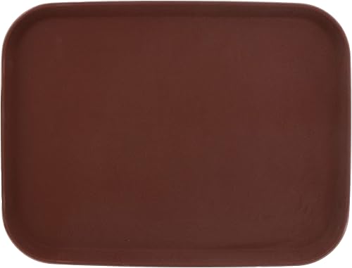 Vista 8 de G.E.T. RCT-11-BR Bandeja de servir redonda de plástico antideslizante con forro de corcho sin BPA, 11.25", marrón (juego de 12)