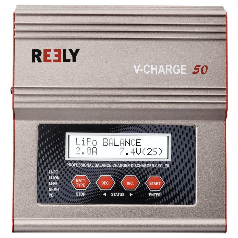 Reely V-Charge 50 Modellbau-Multifunktionsladegerät 12 V, 230 V 7 A LiIon, LiFePO, LiPo, NiCd, NiMH, Blei