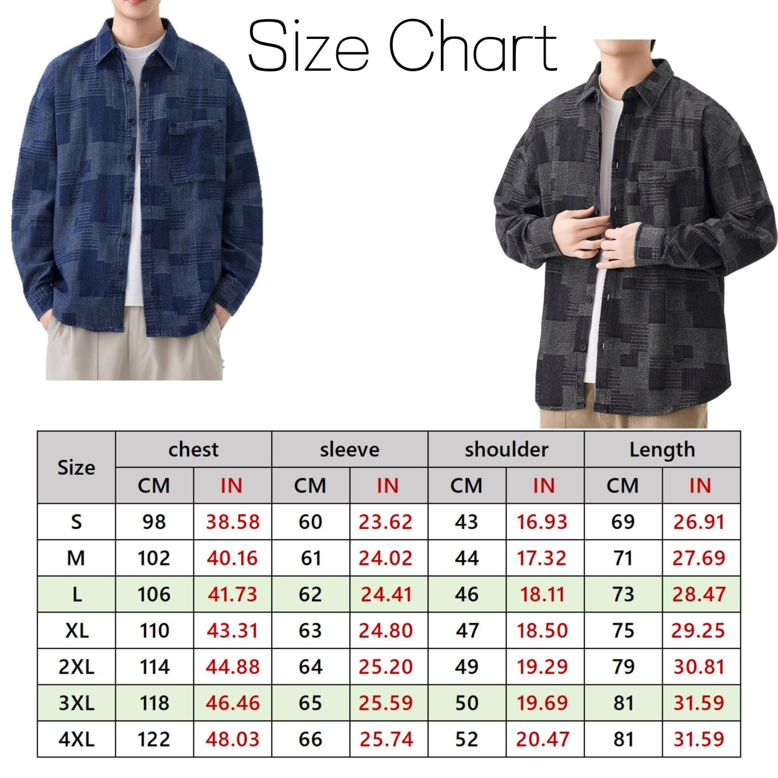 Herren Vintage Freizeit Kariertes Einreihiges Oversized Langarm Arbeitshemd
