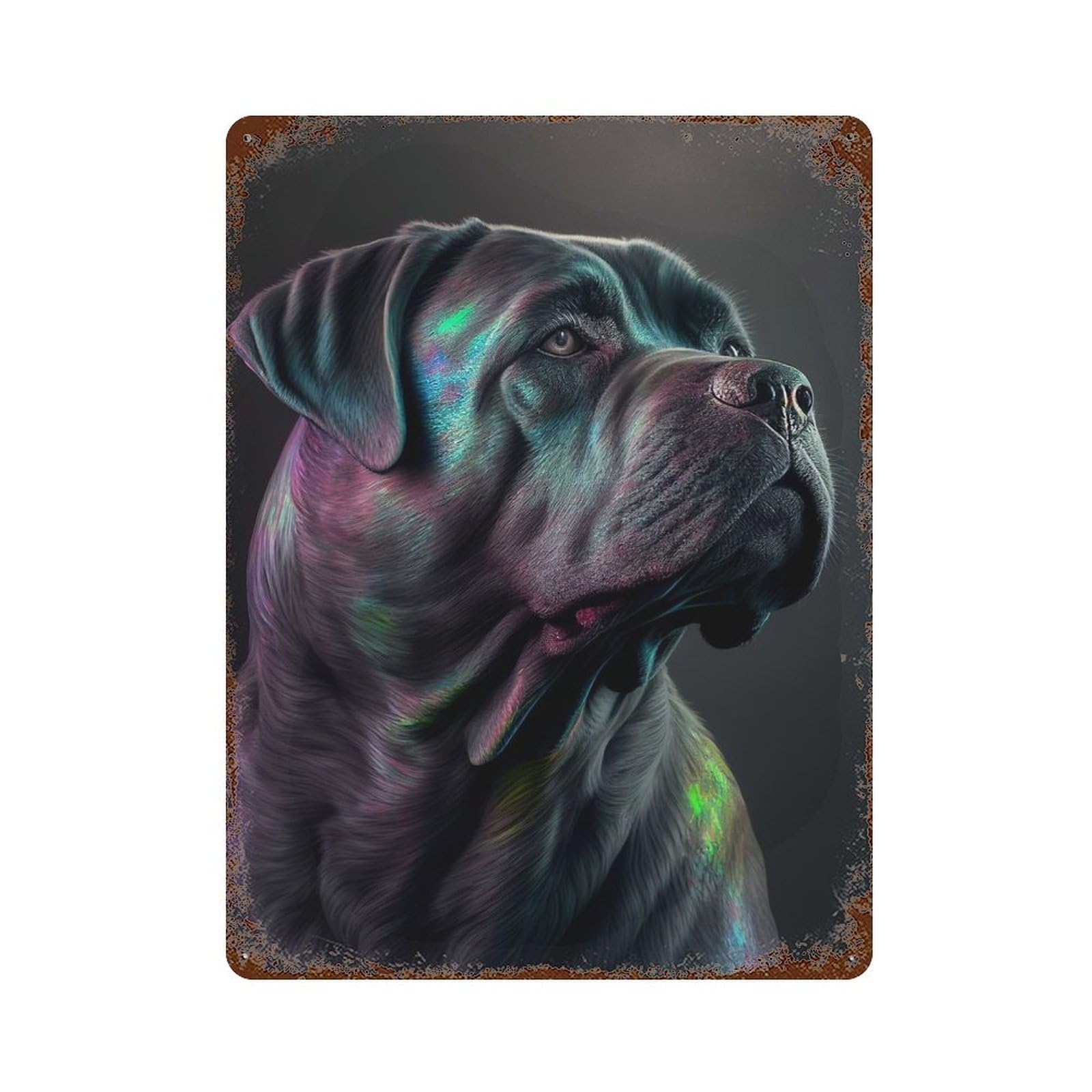 Cane Corso Dog Colorful Retro Metal Sign 15.7"x11.8", Ideal for Shed, Workshop And Garage Wall Decor
