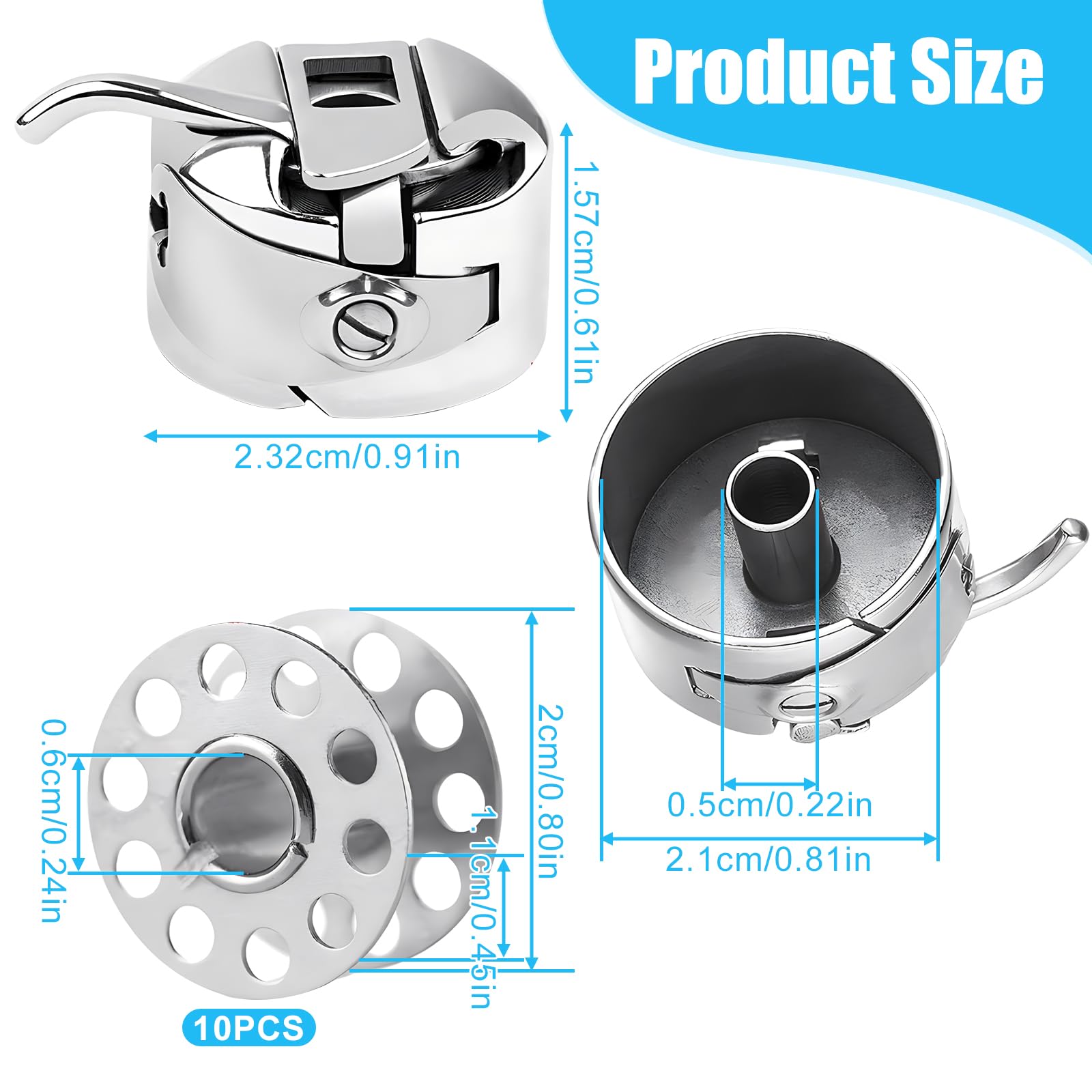 Vhbw 25x Canettes Compatible Avec AEG Machines à Coudre - Lot De