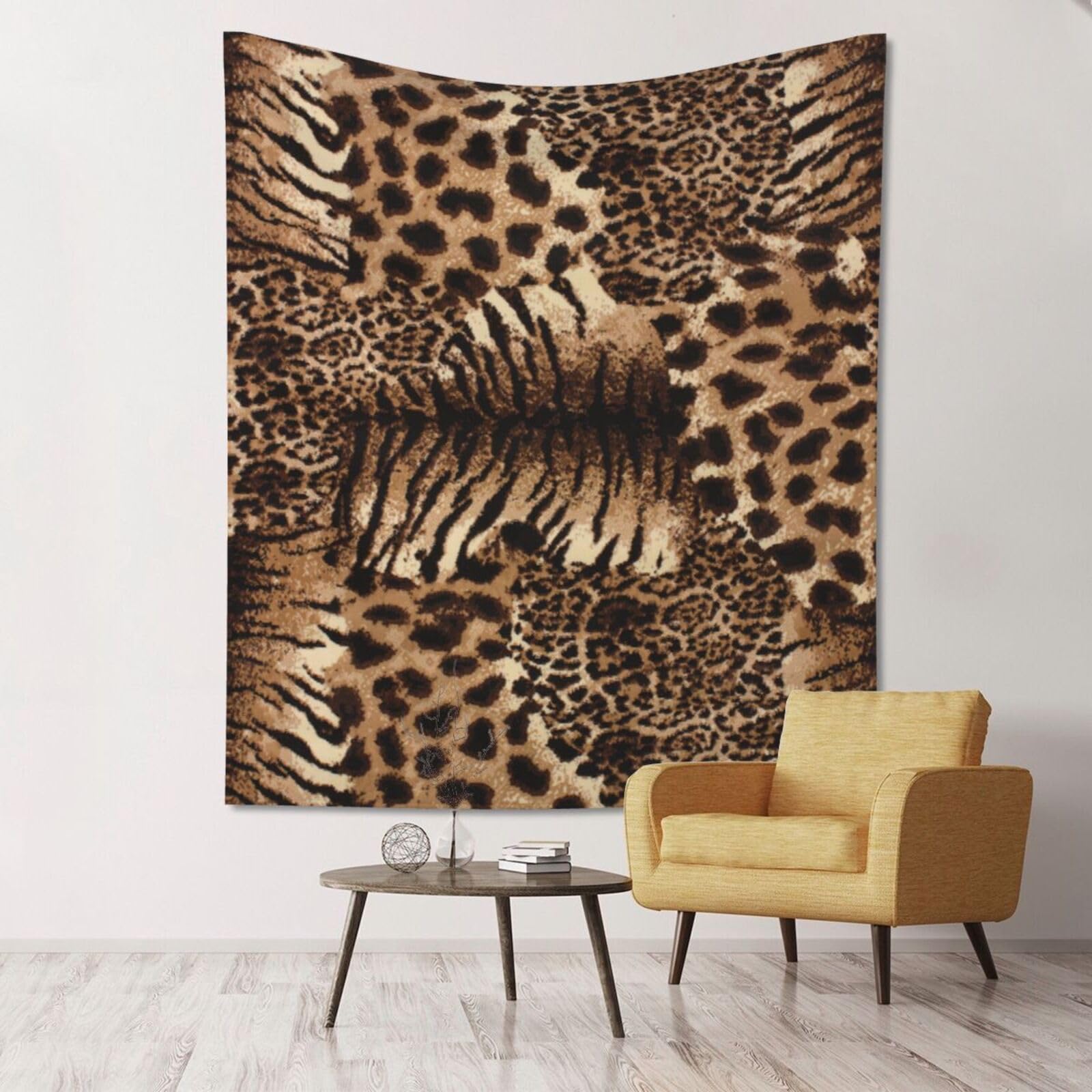 WKSGDSG Large Wall Hanging, Machine Washable Tapestry For Dorm Room, Leopard, Lightweight Polyester Wall Art For Bedroom Living Room, 152x130cm
