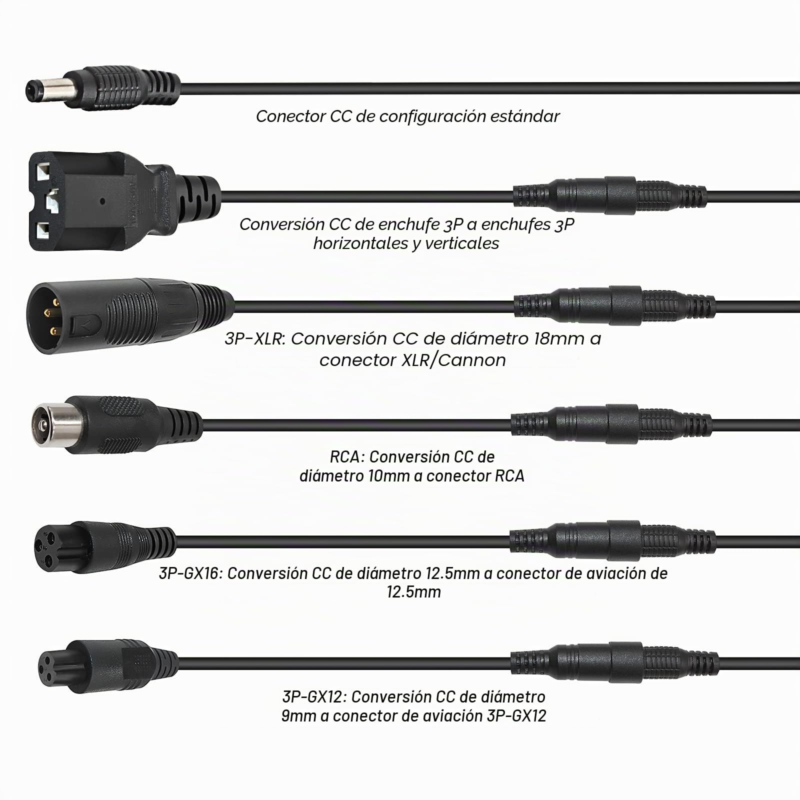 58,8V 5A Li-Ion Cargador de batería Múltiples enchufes para Cargador de batería de Motocicleta de Barco de Bicicleta eléctrica 14s 48v (no Adecuado para baterías de Plomo ácido)