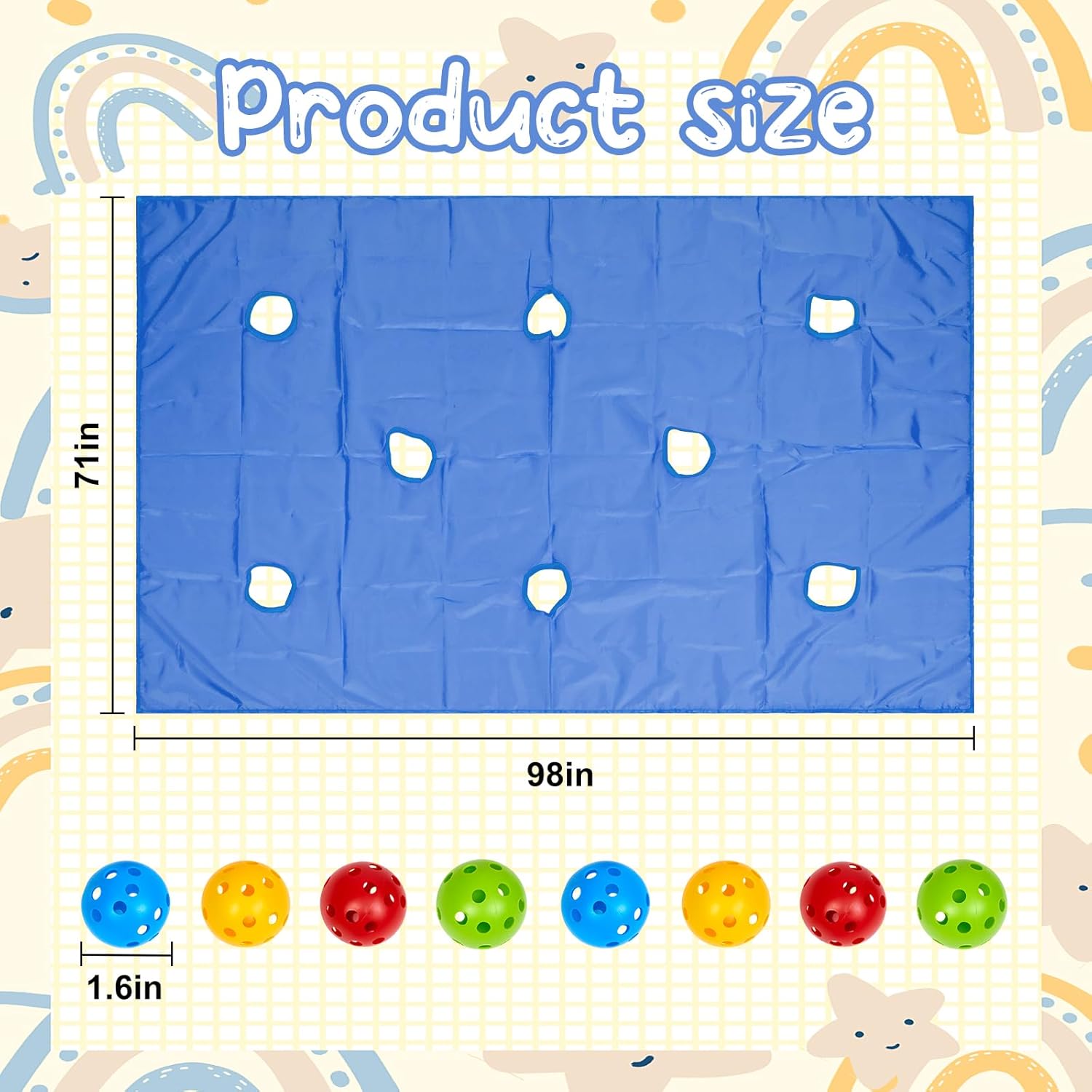 Sonyabecca Blue Hole Tarp Team Building Game Learning Fun Team Building Games for Work Teamwork Group