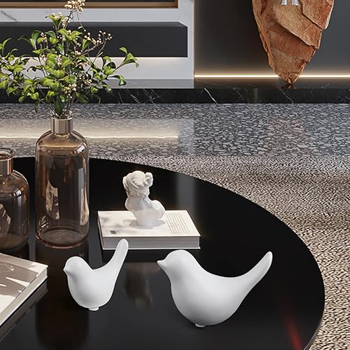 Miniatura 8 de Notakia Estatuas de pájaros blancos pequeños, decoración del hogar, adornos decorativos de estilo moderno para decoración de sala de estar,