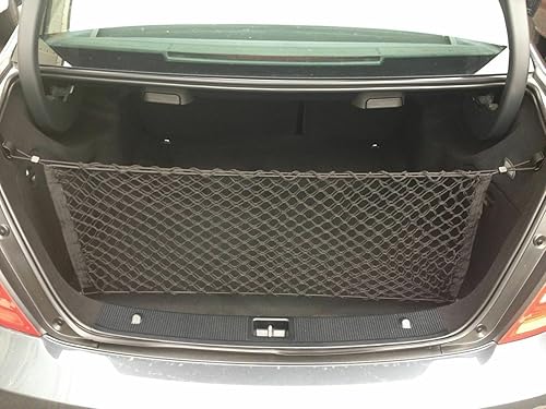 Miniatura 7 de EACCESSORIES EA Red de carga organizadora de maletero para Mercedes-Benz Clase C 2008-2021  Red de carga estilo sobre para sedán  Organizador de