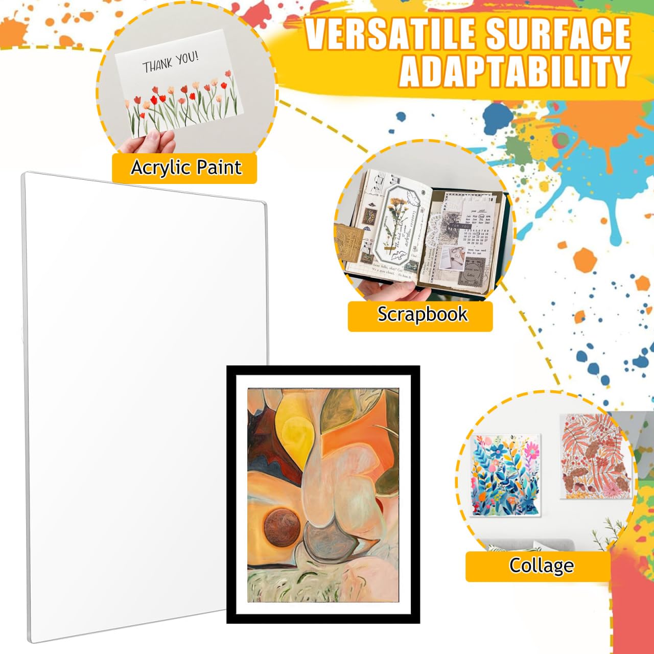 UPKOCH A3 Klare Gelplatte Zum Drucken 15.75X11.02X0.31In Transparente Wiederverwendbare Gel-Druckplatte Für Kinder Kunst Basteln Scrapbooking