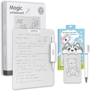 Dog Cartoon Parent-Child Magic Portable Note Pad Set 10+5.5 Inch | New Tech Erasable Doodle Board Replace LCD Tablet, No ink, no electricity, no dirty hands,For Family Office