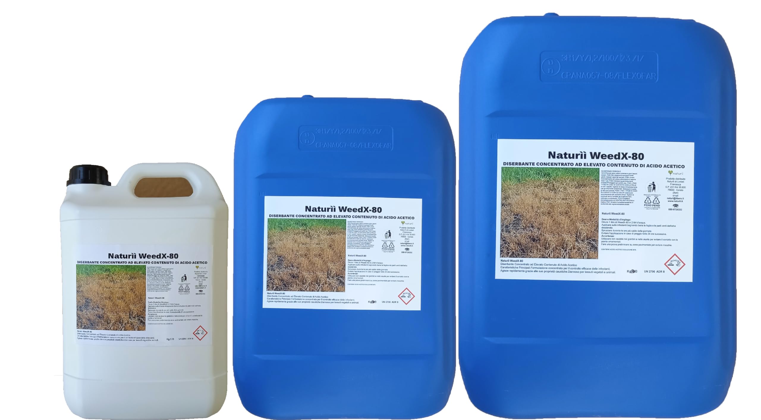 Aceto concentrato WeedX-80, ad alto contenuto di acido acetico per viottoli e infestanti… (5, Chilogrammi)