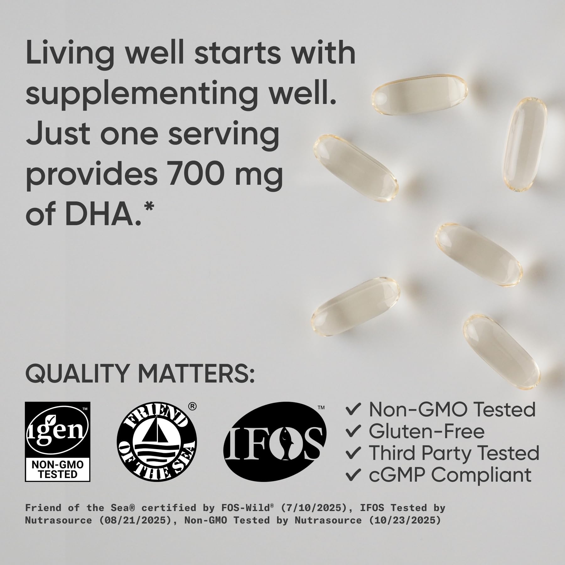 Sports Research® Omega-3 DHA 700mg, 90 Softgels — Amazon image 4