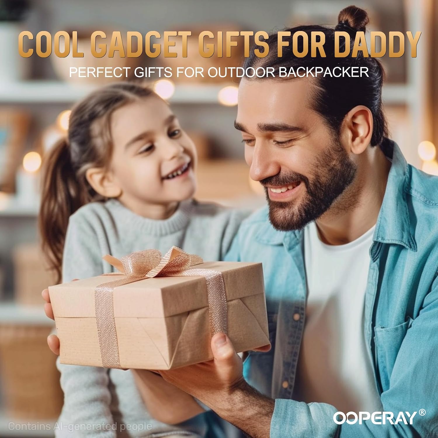 OOPERAY Dad Gifts for Fathers Day, Fathers Day Dad Gifts, EDC Box Cutter for Camping Hiking Fishing, Birthday Gift Ideas for Daddy, EDC Tool Gift from Daughter Son