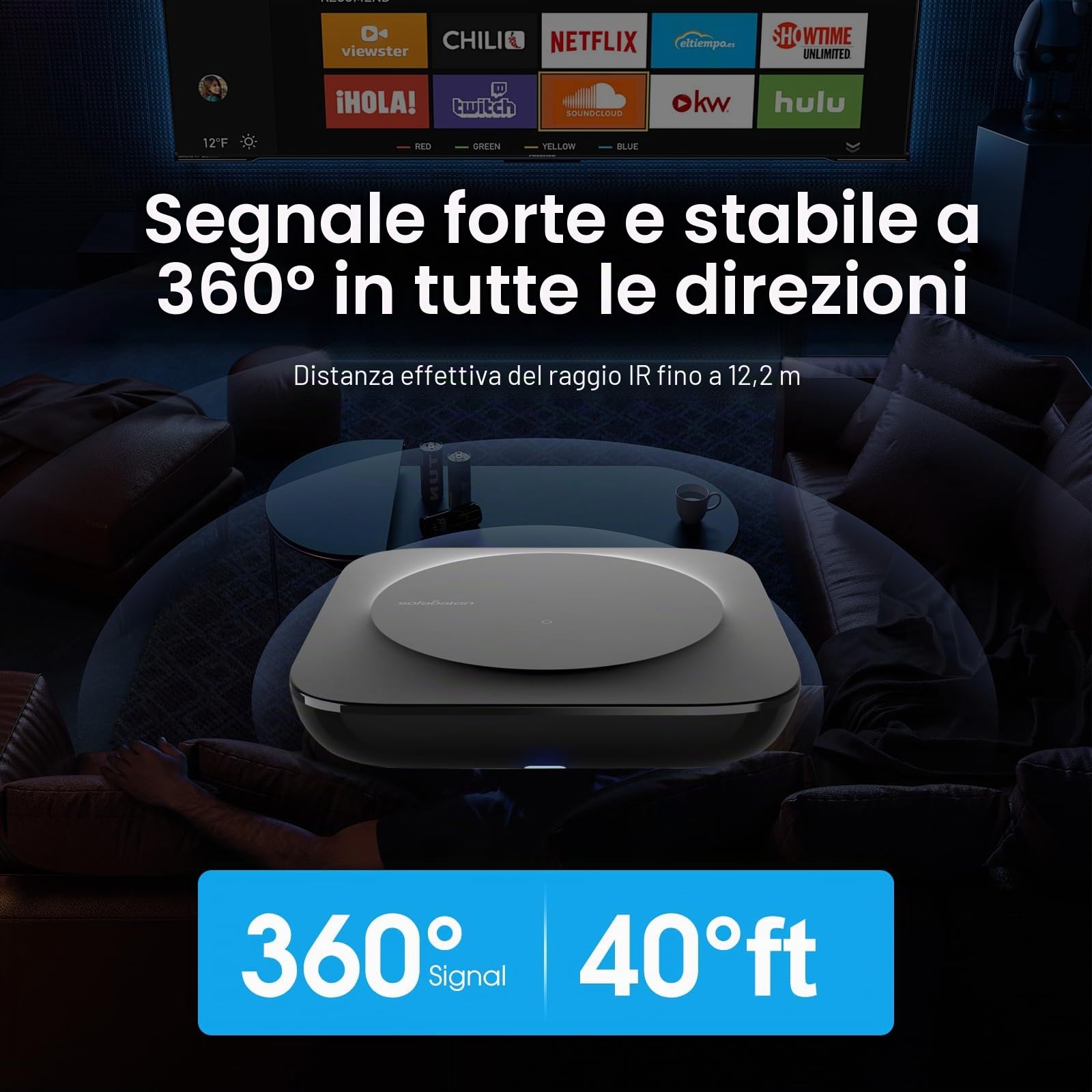 SofaBaton X1S Telecomando Universale con Hub, Telecomando Universale con Attività One Touch, Personalizza l'APP, Compatibile con 60+ Dispositivi
