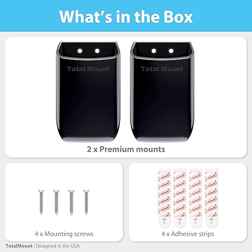 Miniatura 9 de TotalMount Soportes para control remoto sin agujeros Elimina la necesidad de perforar agujeros en tu pared (Soportes para control remoto negros,