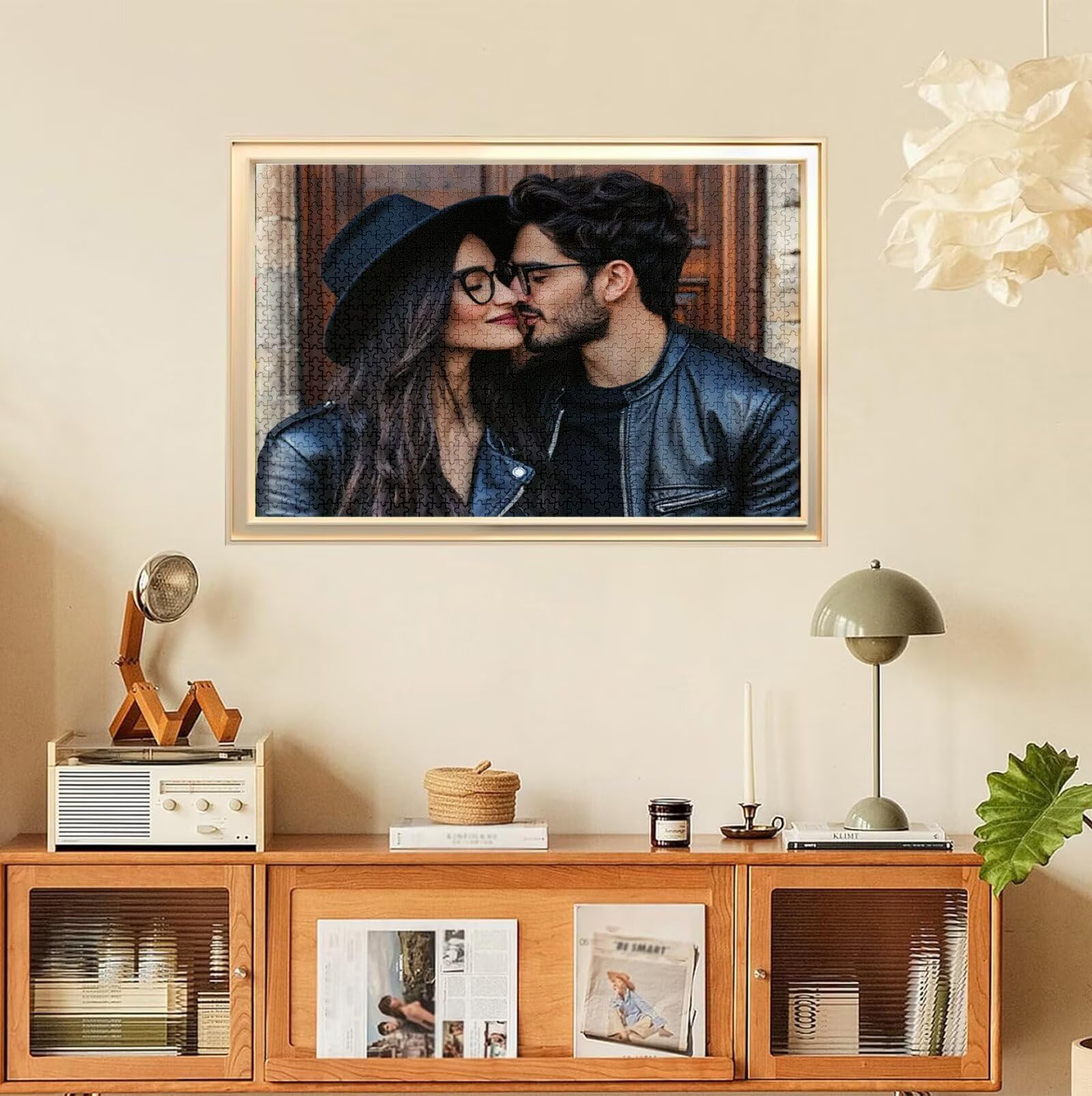 Puzzle Personalizado con Foto, Personalizada Rompecabezas Personalizado Diseña tu Logo Foto o Texto, Personalizado Navidad Halloween San Valentín Parejas Niños Familia Amigos h-3029