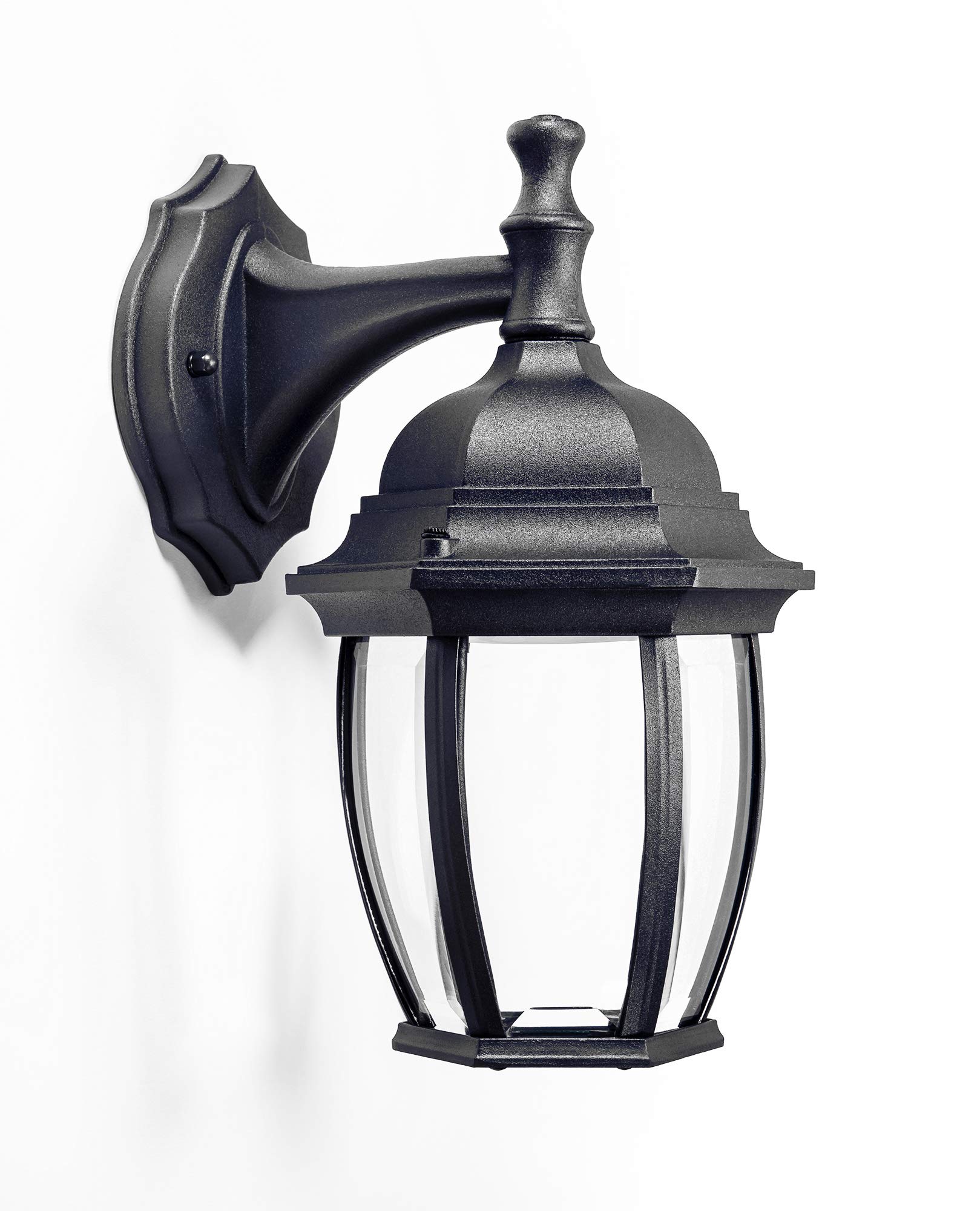 CORAMDEO Outdoor LED Wall Lantern, Wall Sconce 6.4W (60W Equivalent), 450 Lumen, Water-Proof, Aluminum Housing Plus Glass, ETL and Energy Star Rated