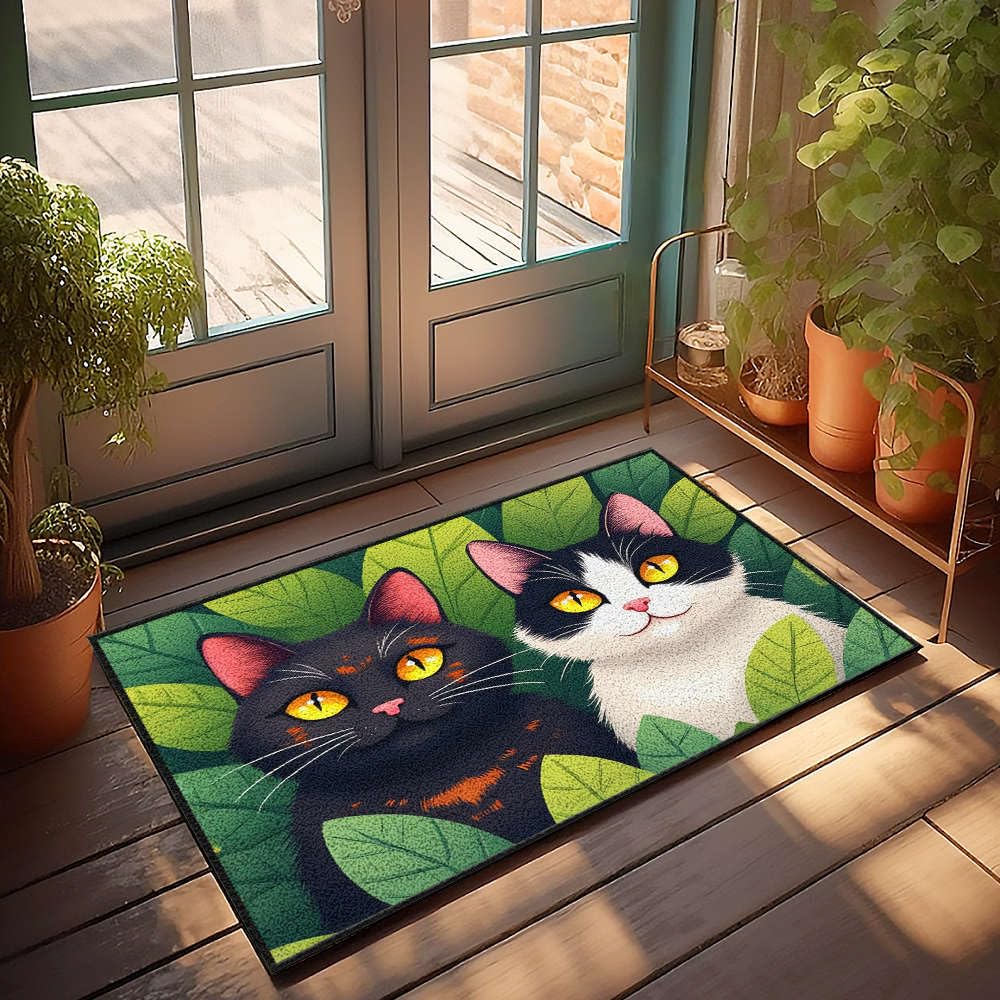 Tapis de bienvenue extérieur pour stopper la saleté avec élégance grâce au grand format 65x90