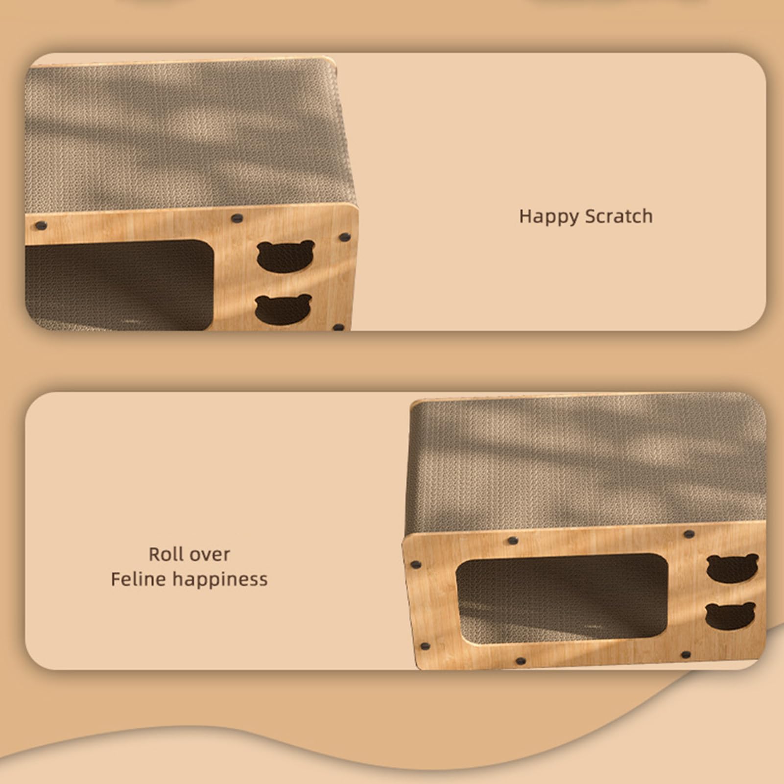 Afilador de garras de gato, caja de rascar para gatos resistente al desgaste, caja de rascar de cartón de alta ressi, Salón de raspador para gatos ondulados, 21,65 x 11,81 x 11,02 pulgadas, | Poste Rascador Tumbonero Para Mascotas Para Gatos De Todos Los