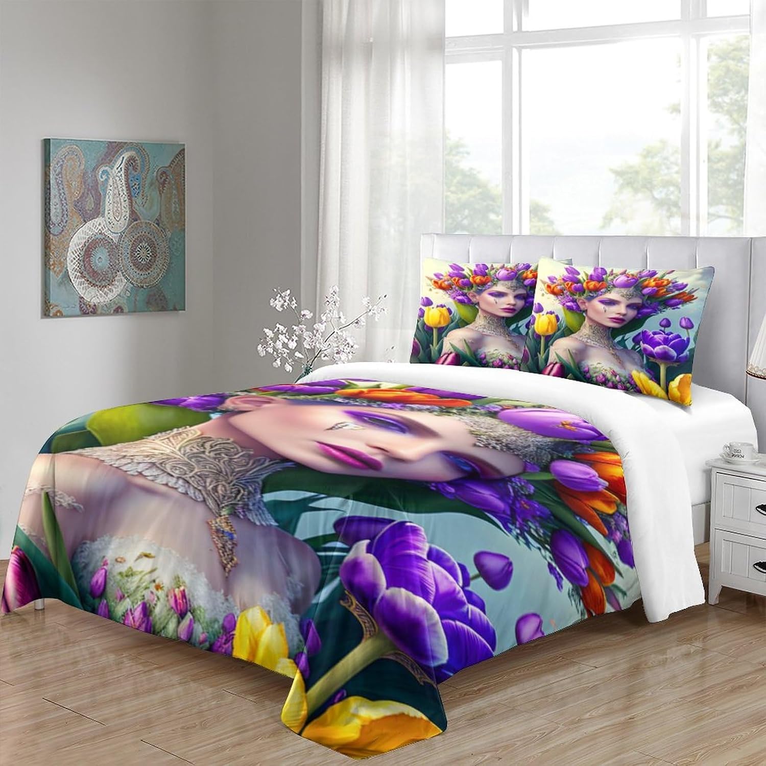 Quilt Cover with 3D Print Duvet Cover Sham Set with Zipper and Corner Ties Ultra Soft Quilt Cover with Zipper Closure Winter Soft Duvet Cover for Men Kids Full（203x228cm）