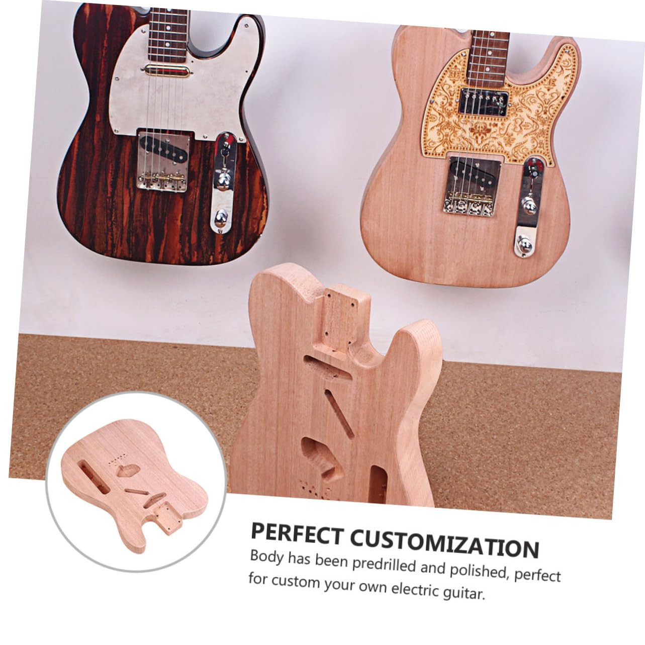 MINHTOANBV Guitar Body SSS for Transparent Red 2 Piece Alder