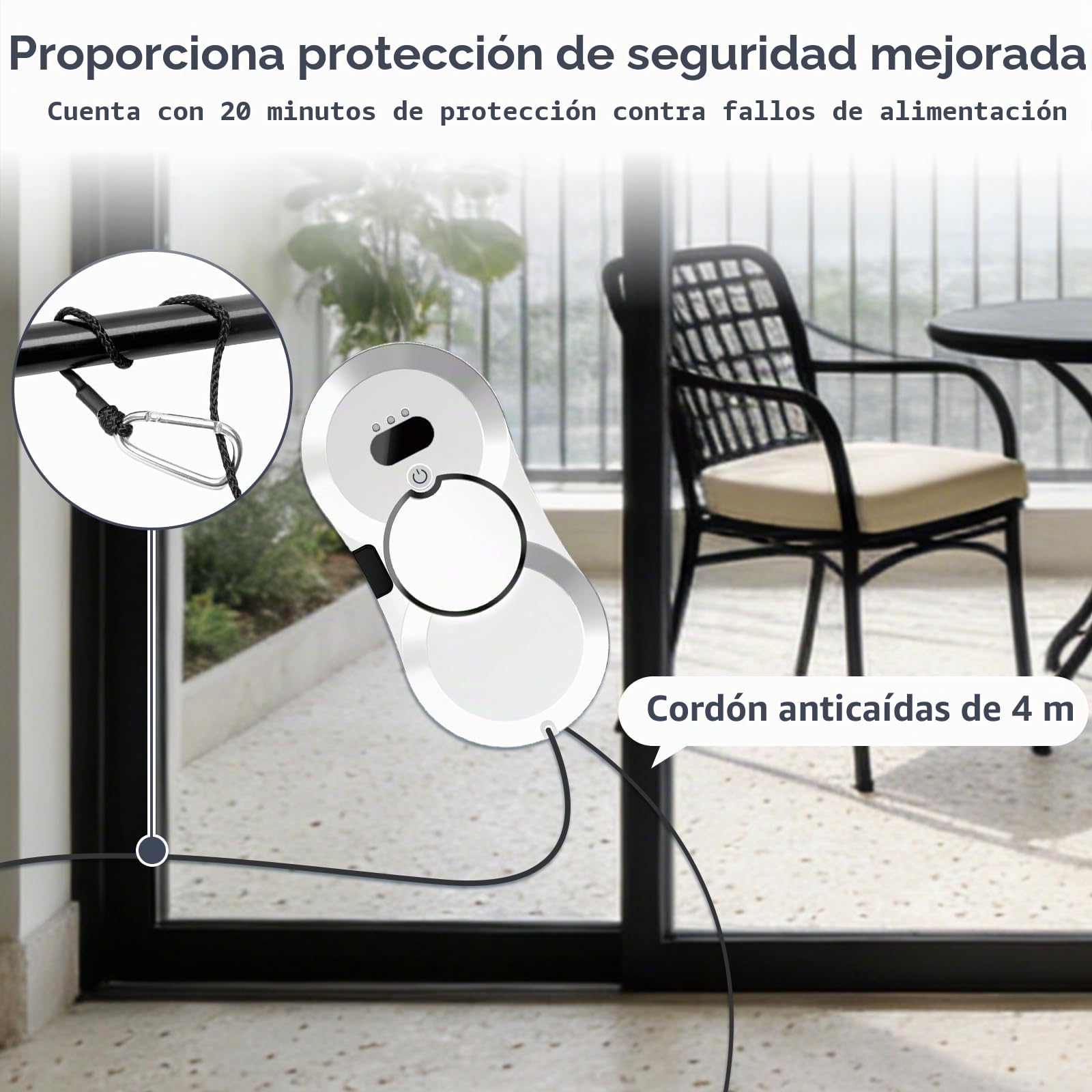 Robot limpiacristales 5600Pa, Limpiacristales Electrico con 3 Modos | Limpiacristales con Planificación Automática, Control Remoto, Pulverizador, 10 Paños de Limpieza, 4 Anillos de Limpieza Rutas
