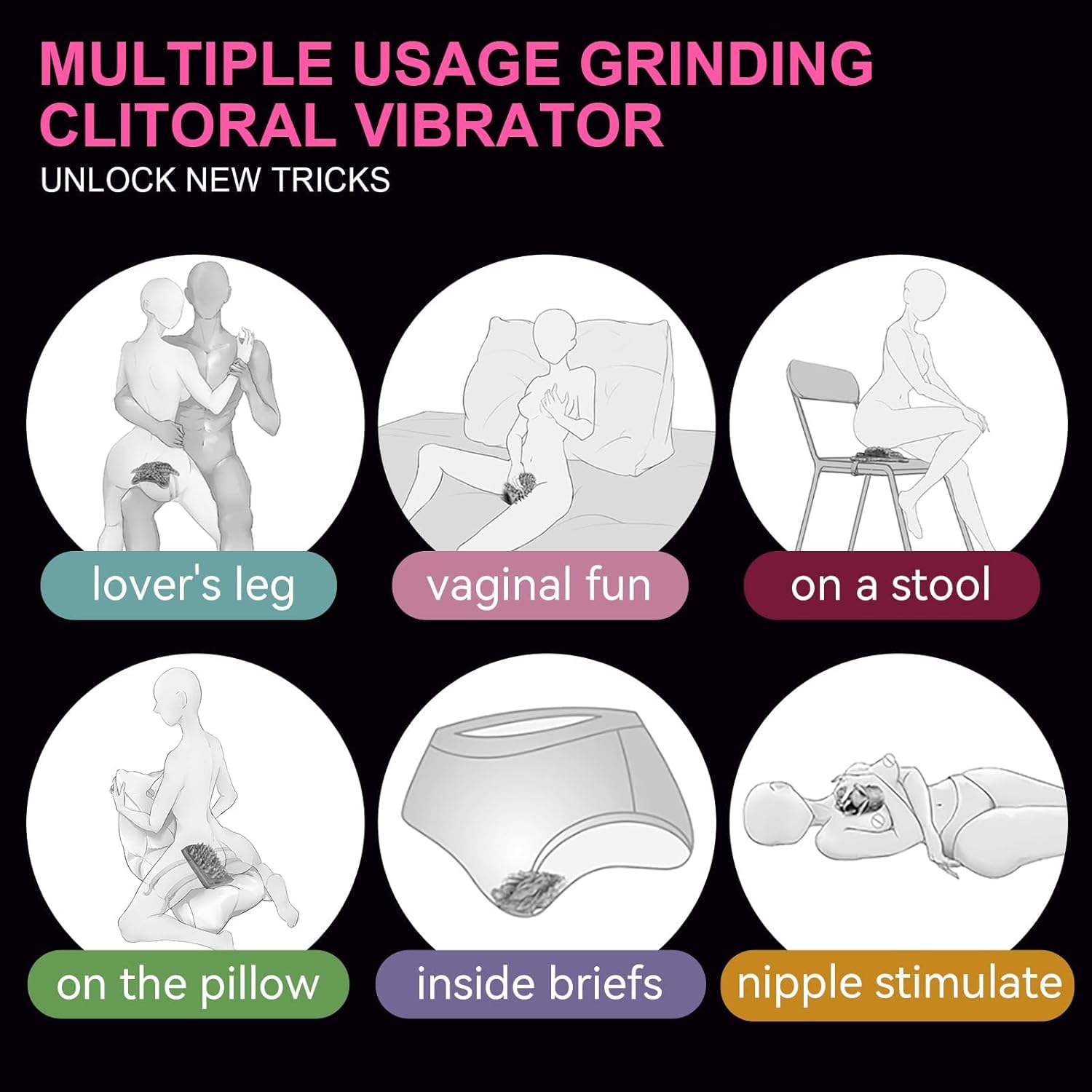 Strap-On Monster Grinder Sex Toy for Women, Wearable Clitoral Stimulator Grinding Sex Toy with Glow Stick,Nipple Clit Stimulator Massager Soft Silicone Adult Sex Toys & Games for Women and Couples