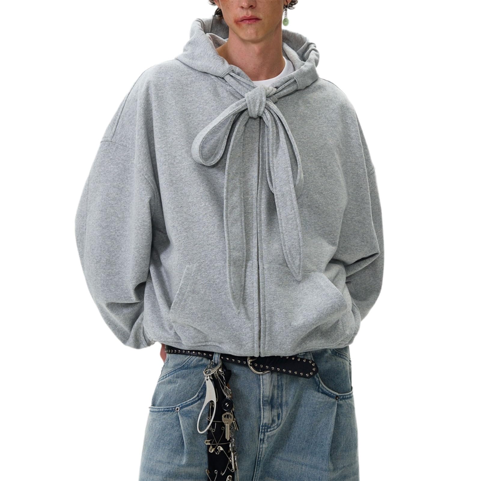 Męska Sznurowana Bluza Z Kapturem, Bluza Z Kieszenią W Stylu Retro Na Jesień, Na Co Dzień, W Stylu Streetwear