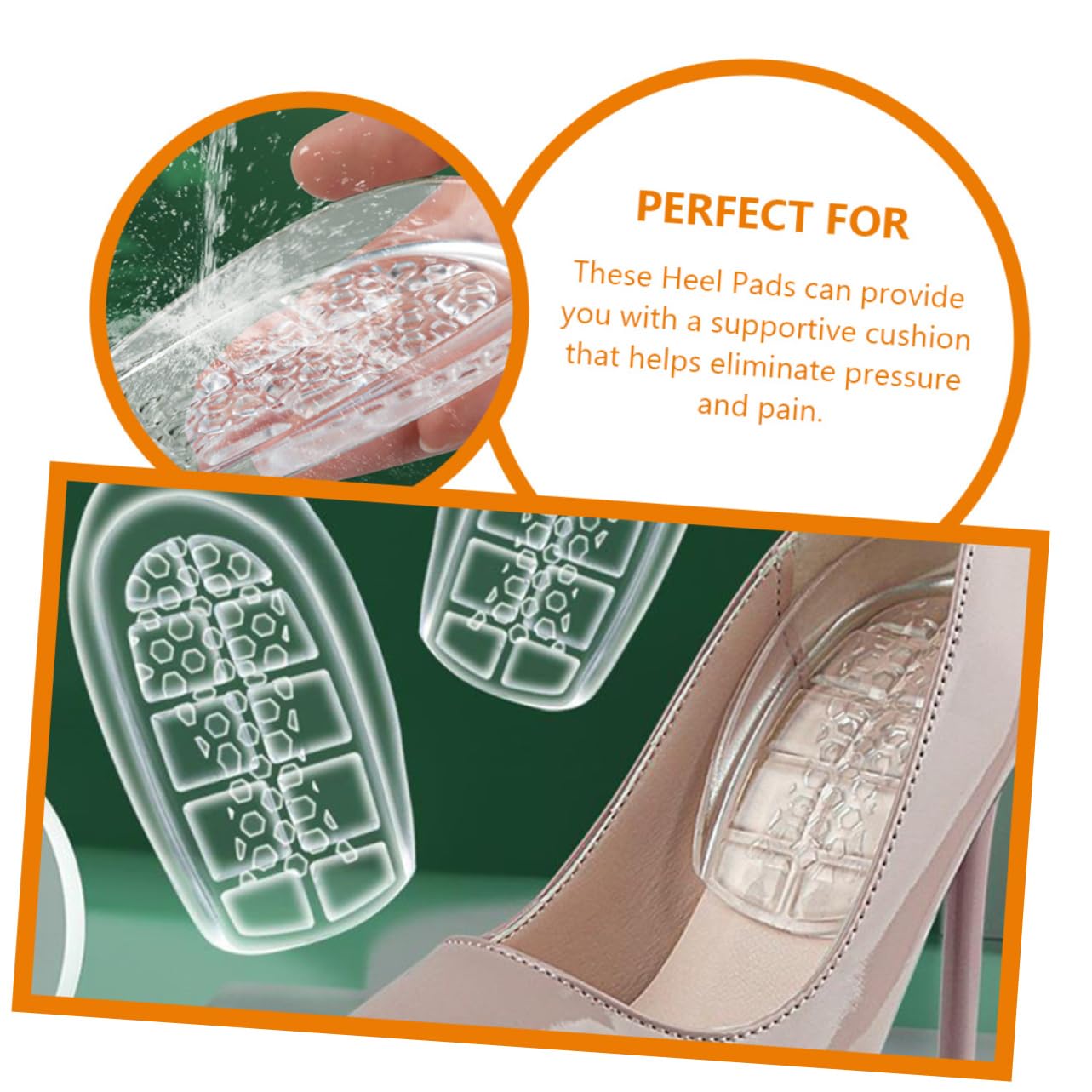 FRCOLOR 4 Sätze Ferseneinsätze Für Damen Sneaker Stiefel Zehenpolster Sandale Traktion Schuheinlagen Freizeitschuhe Ladies' Shoe High-heel-einsätze Für Frauen Fersengriffe Gel 2 Paare * 4