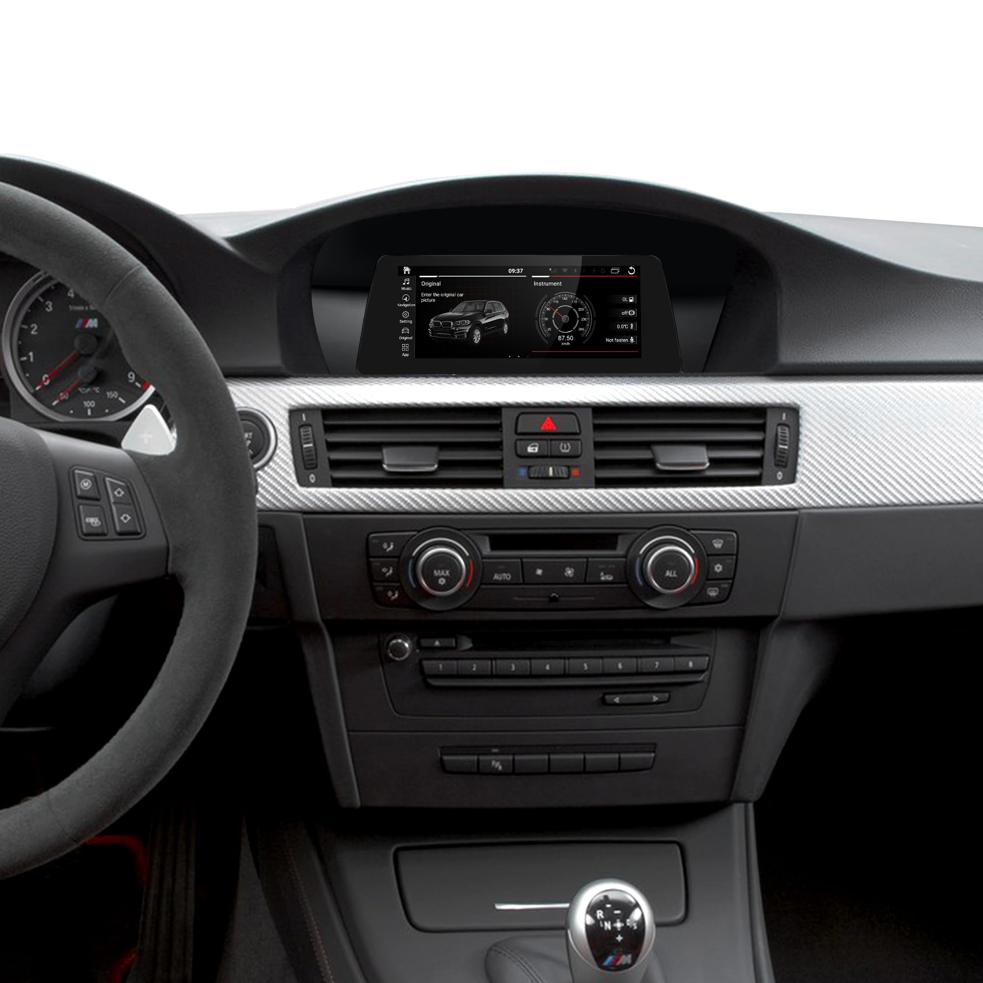 Ekran Android 8,8 cala do BMW serii 6 M6 E63 E64 CCC, bezprzewodowy CarPlay, Android Auto, lustrzane odbicie ekranu, podzielony ekran, Wi-Fi, muzyka, nawigacja, kamery samochodowe, aplikacja Netflix