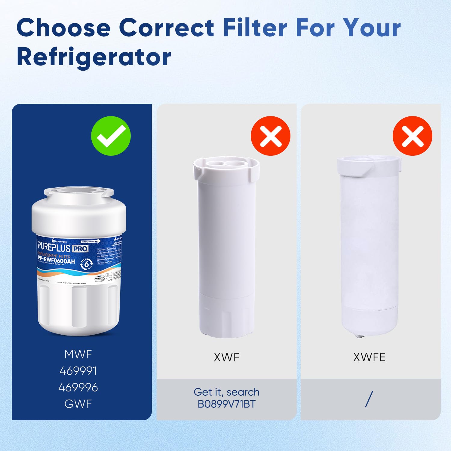 Amazon.com: PUREPLUS PRO Refrigerator Water Filter Replacement for